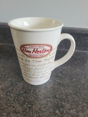 Tim Hortons White Ceramic Coffee Mug 009